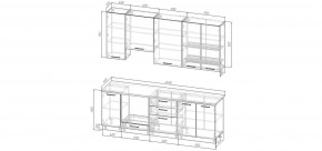 Кухонный гарнитур Умбра 2400 h950 (Стол. 38мм) в Дегтярске - degtyarsk.mebel24.online | фото 2