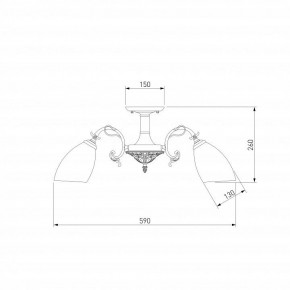 Люстра на штанге Eurosvet Ariele 22010/5 античная бронза в Дегтярске - degtyarsk.mebel24.online | фото 3