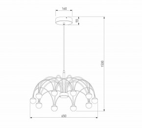 Люстра на штанге Eurosvet Ragno 90030/10 LED золото в Дегтярске - degtyarsk.mebel24.online | фото 5