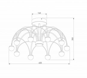 Люстра на штанге Eurosvet Ragno 90031/10 LED золото в Дегтярске - degtyarsk.mebel24.online | фото 5