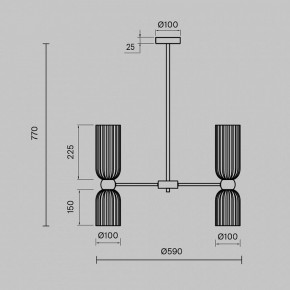 Люстра на штанге Maytoni Antic MOD302PL-10GR в Дегтярске - degtyarsk.mebel24.online | фото 3