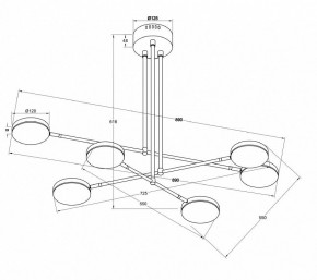 Люстра на штанге Maytoni Fad MOD070PL-L36W3K в Дегтярске - degtyarsk.mebel24.online | фото 3