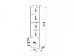 Мармарис (гостиная) М07 Пенал-витрина в Дегтярске - degtyarsk.mebel24.online | фото 2