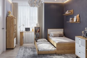 МИЛАН Детская (Дуб Золотой/Белый матовый) в Дегтярске - degtyarsk.mebel24.online | фото 47