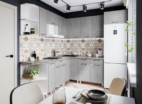 Модульная кухня Марбл мрамор лайт в Дегтярске - degtyarsk.mebel24.online | фото 1