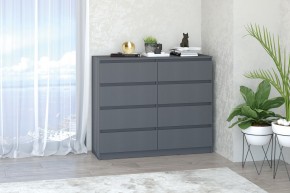 МС "Хилтон" Комод №3 1200 (8 ящ.) графит в Дегтярске - degtyarsk.mebel24.online | фото
