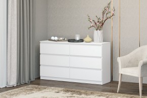 МС "Хилтон" Комод №5 1400 (6 ящ.) белый текстурный в Дегтярске - degtyarsk.mebel24.online | фото