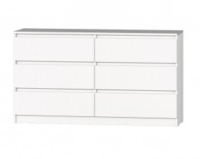 МС "Хилтон" Комод №5 1400 (6 ящ.) Белый текстурный в Дегтярске - degtyarsk.mebel24.online | фото