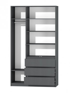 МС "Хилтон" Шкаф №2 1200 (Графит) в Дегтярске - degtyarsk.mebel24.online | фото 3