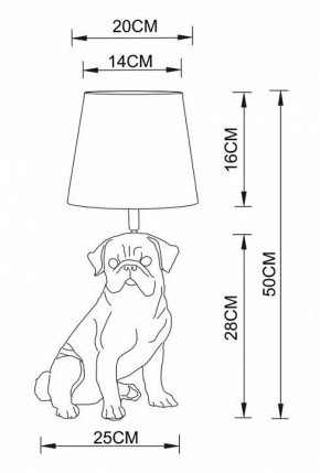 Настольная лампа декоративная Arte Lamp Bobby A1512LT-1WH в Дегтярске - degtyarsk.mebel24.online | фото 2