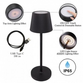 Настольная лампа декоративная Arte Lamp Fuyue A1616LT-1BK в Дегтярске - degtyarsk.mebel24.online | фото 3