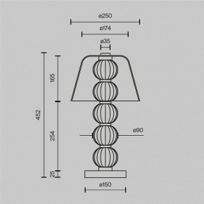 Настольная лампа декоративная Maytoni Amulet MOD555TL-L8G3K в Дегтярске - degtyarsk.mebel24.online | фото 4