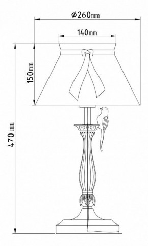 Настольная лампа декоративная Maytoni Bird ARM013-11-W в Дегтярске - degtyarsk.mebel24.online | фото 5