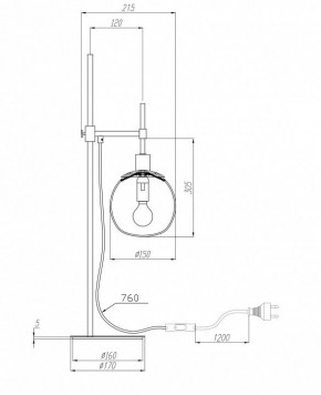 Настольная лампа декоративная Maytoni Erich MOD221-TL-01-G в Дегтярске - degtyarsk.mebel24.online | фото 3