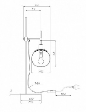 Настольная лампа декоративная Maytoni Erich MOD221-TL-01-N в Дегтярске - degtyarsk.mebel24.online | фото 3