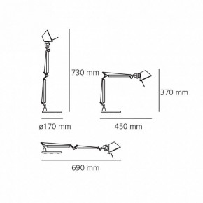 Настольная лампа офисная Artemide  0011860A в Дегтярске - degtyarsk.mebel24.online | фото