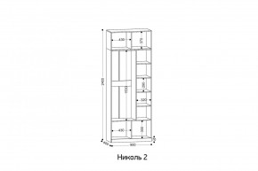НИКОЛЬ 2 шкаф 2-х створчатый в Дегтярске - degtyarsk.mebel24.online | фото 3