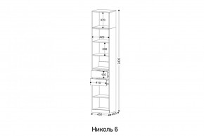 НИКОЛЬ 6 Пенал в Дегтярске - degtyarsk.mebel24.online | фото 2