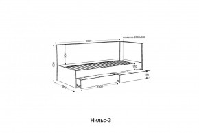 НИЛЬС - 3 Кровать с ортопедом 900 в Дегтярске - degtyarsk.mebel24.online | фото 2