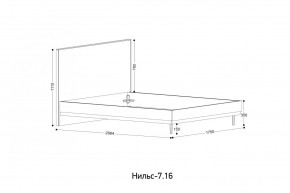 НИЛЬС - 7.16 Кровать с ортопедом 1600 в Дегтярске - degtyarsk.mebel24.online | фото 2