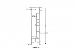 ОЛЬГА 9.2 Шкаф угловой с зеркалом в Дегтярске - degtyarsk.mebel24.online | фото 2