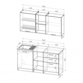 ОЛЬГА Кухонный гарнитур Стандарт 5 (1600 мм) в Дегтярске - degtyarsk.mebel24.online | фото 2