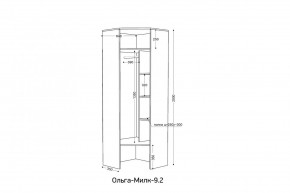 ОЛЬГА-МИЛК 9.2 Шкаф угловой с зеркалом в Дегтярске - degtyarsk.mebel24.online | фото 2