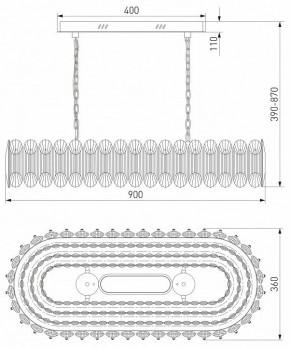 Подвесная люстра Bogate-s Chaleur 423/1 в Дегтярске - degtyarsk.mebel24.online | фото 5
