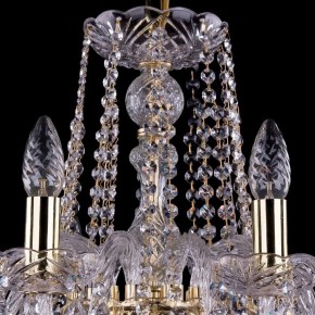 Подвесная люстра Bohemia Ivele Crystal 1402 1402/10/240/G/Leafs в Дегтярске - degtyarsk.mebel24.online | фото 4