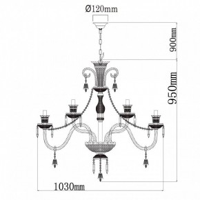 Подвесная люстра Chiaro Барселона 6 313012418 в Дегтярске - degtyarsk.mebel24.online | фото 8