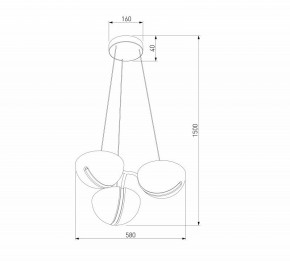 Подвесная люстра Eurosvet Emisfero 50083/3 LED золото в Дегтярске - degtyarsk.mebel24.online | фото 6