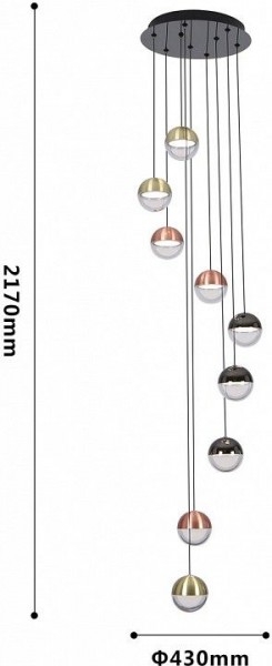 Подвесная люстра Favourite Luna 4371-9P в Дегтярске - degtyarsk.mebel24.online | фото 5