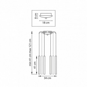 Подвесная люстра Lightstar Tubo L8T747243 в Дегтярске - degtyarsk.mebel24.online | фото 3