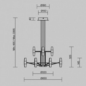 Подвесная люстра Maytoni Arana MOD401PL-L72BS3K в Дегтярске - degtyarsk.mebel24.online | фото 5