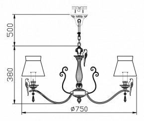 Подвесная люстра Maytoni Bird ARM013-08-W в Дегтярске - degtyarsk.mebel24.online | фото 5