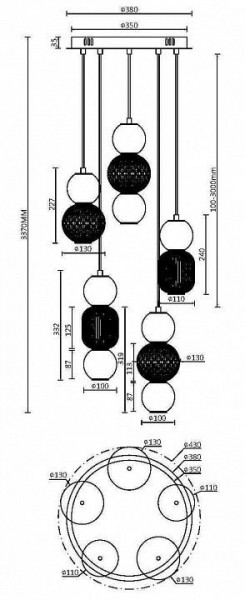 Подвесная люстра Maytoni Drop MOD273PL-L80G3K в Дегтярске - degtyarsk.mebel24.online | фото 2