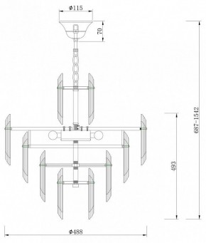 Подвесная люстра Maytoni Flare DIA200PL-06G в Дегтярске - degtyarsk.mebel24.online | фото 7