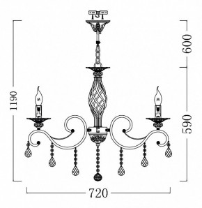 Подвесная люстра Maytoni Grace ARM247-08-G в Дегтярске - degtyarsk.mebel24.online | фото 4