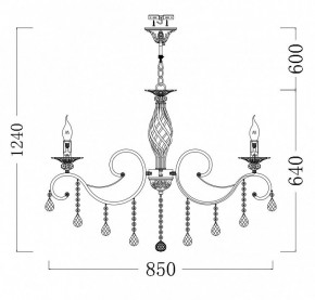 Подвесная люстра Maytoni Grace RC247-PL-10-R в Дегтярске - degtyarsk.mebel24.online | фото 6