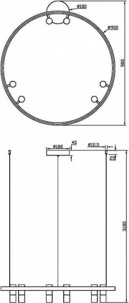 Подвесная люстра Maytoni Halo MOD102PL-L42BK в Дегтярске - degtyarsk.mebel24.online | фото 4