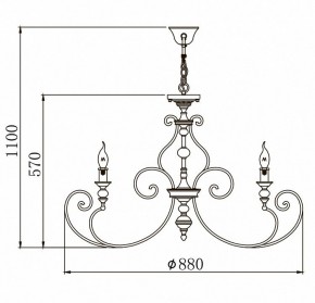 Подвесная люстра Maytoni Karina H631-PL-08-B в Дегтярске - degtyarsk.mebel24.online | фото 3