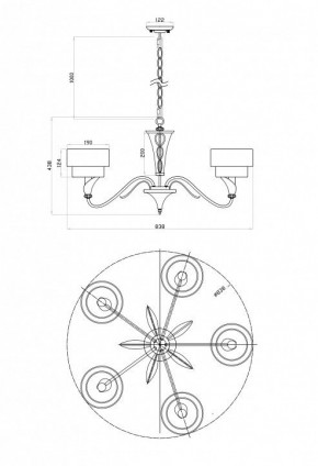 Подвесная люстра Maytoni Lillian H311-05-G в Дегтярске - degtyarsk.mebel24.online | фото 6