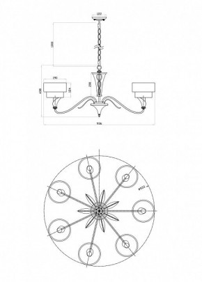 Подвесная люстра Maytoni Lillian H311-07-G в Дегтярске - degtyarsk.mebel24.online | фото 6