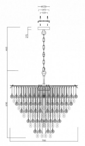 Подвесная люстра Maytoni Linn MOD091PL-09CH в Дегтярске - degtyarsk.mebel24.online | фото 3