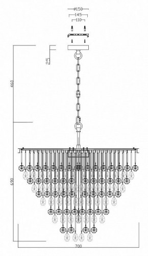 Подвесная люстра Maytoni Linn MOD091PL-09G в Дегтярске - degtyarsk.mebel24.online | фото 4