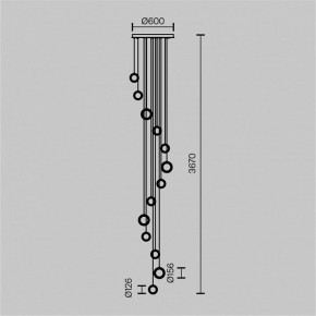 Подвесная люстра Maytoni Pharao MOD361PL-L58BS3K в Дегтярске - degtyarsk.mebel24.online | фото 4