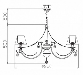 Подвесная люстра Maytoni Soffia RC093-PL-08-R в Дегтярске - degtyarsk.mebel24.online | фото 5