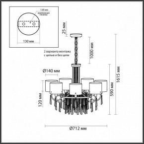 Подвесная люстра Odeon Light Nicole 4886/7 в Дегтярске - degtyarsk.mebel24.online | фото 7