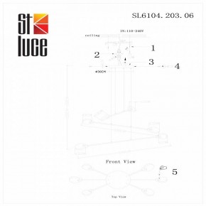 Подвесная люстра ST-Luce Montecelio SL6104.203.06 в Дегтярске - degtyarsk.mebel24.online | фото 4