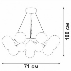 Подвесная люстра Vitaluce V48410 V48410-8/12S в Дегтярске - degtyarsk.mebel24.online | фото 3